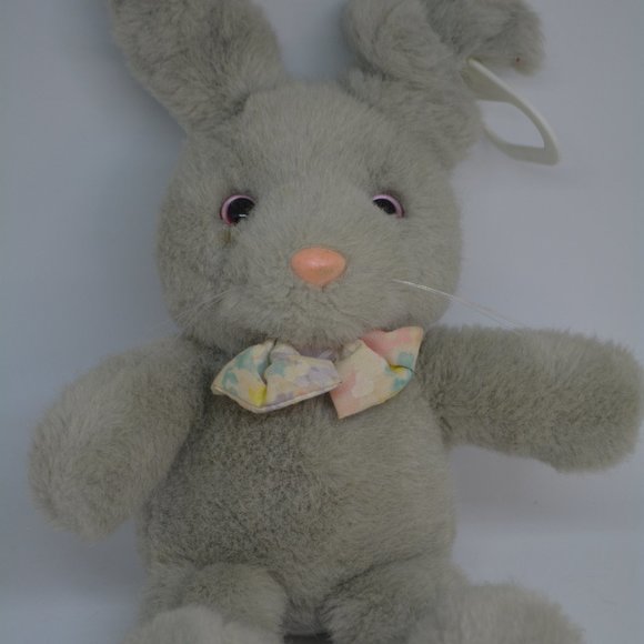 VTG Dakin Musical Bunny Rabbit Peter Cottontail Song Plush Pull Toy Lovey 1991 - Picture 1 of 9